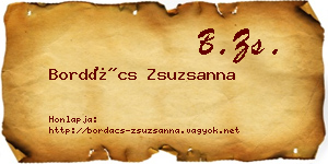 Bordács Zsuzsanna névjegykártya