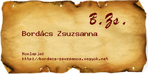 Bordács Zsuzsanna névjegykártya
